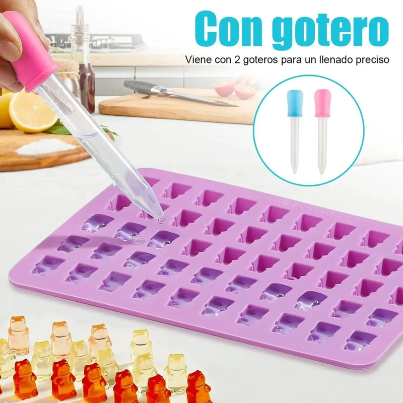 SET DE 4 MOLDES DE SILICONA ANTIADHERENTES PARA CARAMELOS Y CHOCOLATE - 5