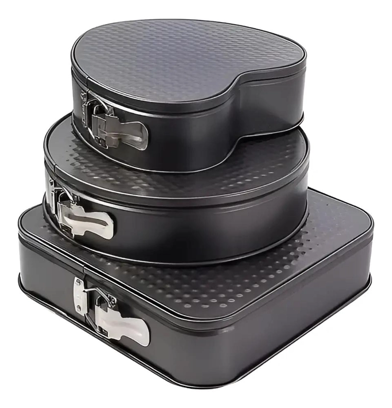 SET DE MOLDES DESMONTABLES PARA TARTAS Y PASTELES 3 PIEZAS - 1