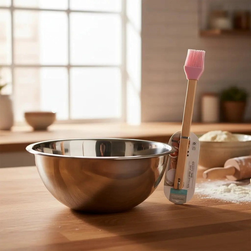 MOLDE PARA EMPANADAS CON BROCHA DE SILICONA Y BOWL DE 28 CM - 1