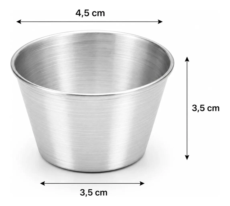 SET DE 10 MOLDES PARA TARTALETAS TIPO VASITO DE ALUMINIO DE 4,5 CM - 4