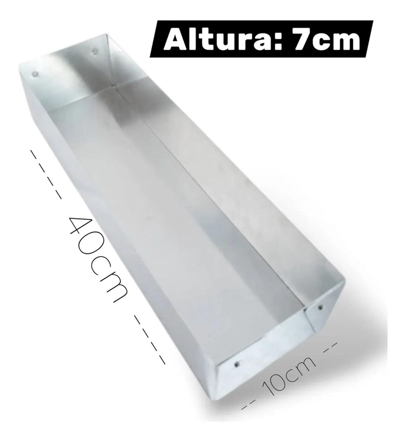 MOLDE RECTANGULAR DE ALUMINIO DESMONTABLE 40X10 CM PARA REPOSTERIA - 3