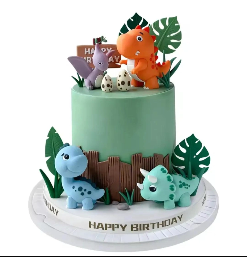 FIGURAS DECORATIVAS PARA TORTAS CON DISEÑO DE DINOSAURIOS - 1