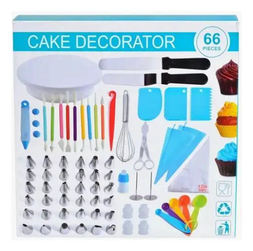 SET COMPLETO DE 66 PIEZAS PARA REPOSTERIA CON PLATO GIRATORIO Y ACCESORIOS - 5