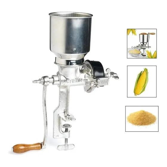 MOLINO MANUAL METALICO PARA GRANOS COMO MAIZ, CAFE  Y ARROZ - 1