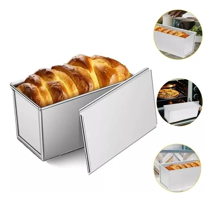 MOLDE PARA PAN DE ALUMINIO ANTIADHERENTE 33X12X12 CM CAPACIDAD 1000 GRAMOS - 1