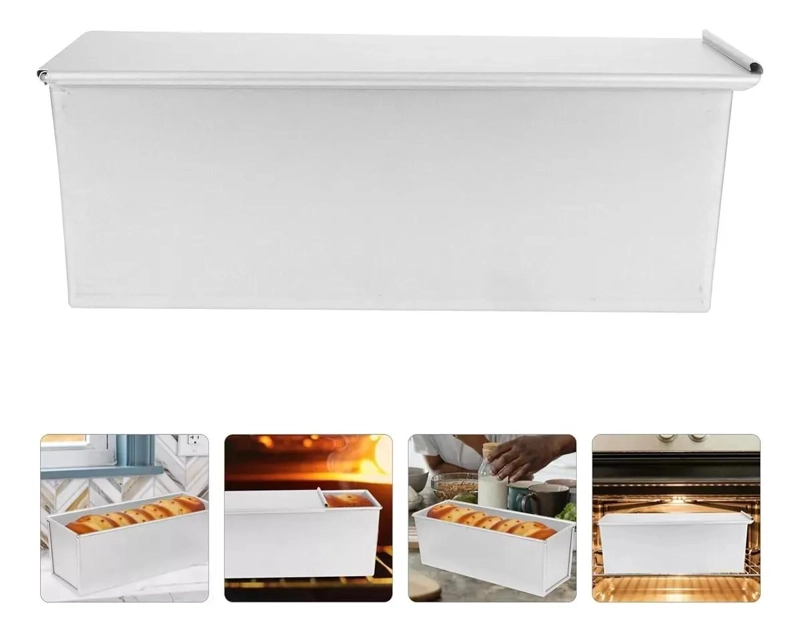 MOLDE PARA PAN DE ALUMINIO ANTIADHERENTE 33X12X12 CM CAPACIDAD 1000 GRAMOS - 5