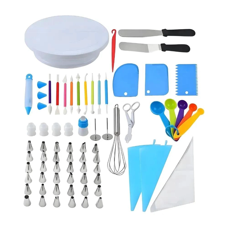 KIT COMPLETO DE 66 PIEZAS PARA DECORACION DE PASTELES CON BOQUILLAS VARIADAS - 1
