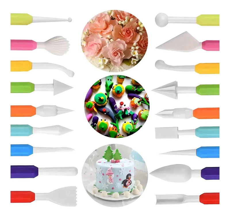 SET DE 15 HERRAMIENTAS PARA MODELADO Y DECORACION EN FONDANT - 4