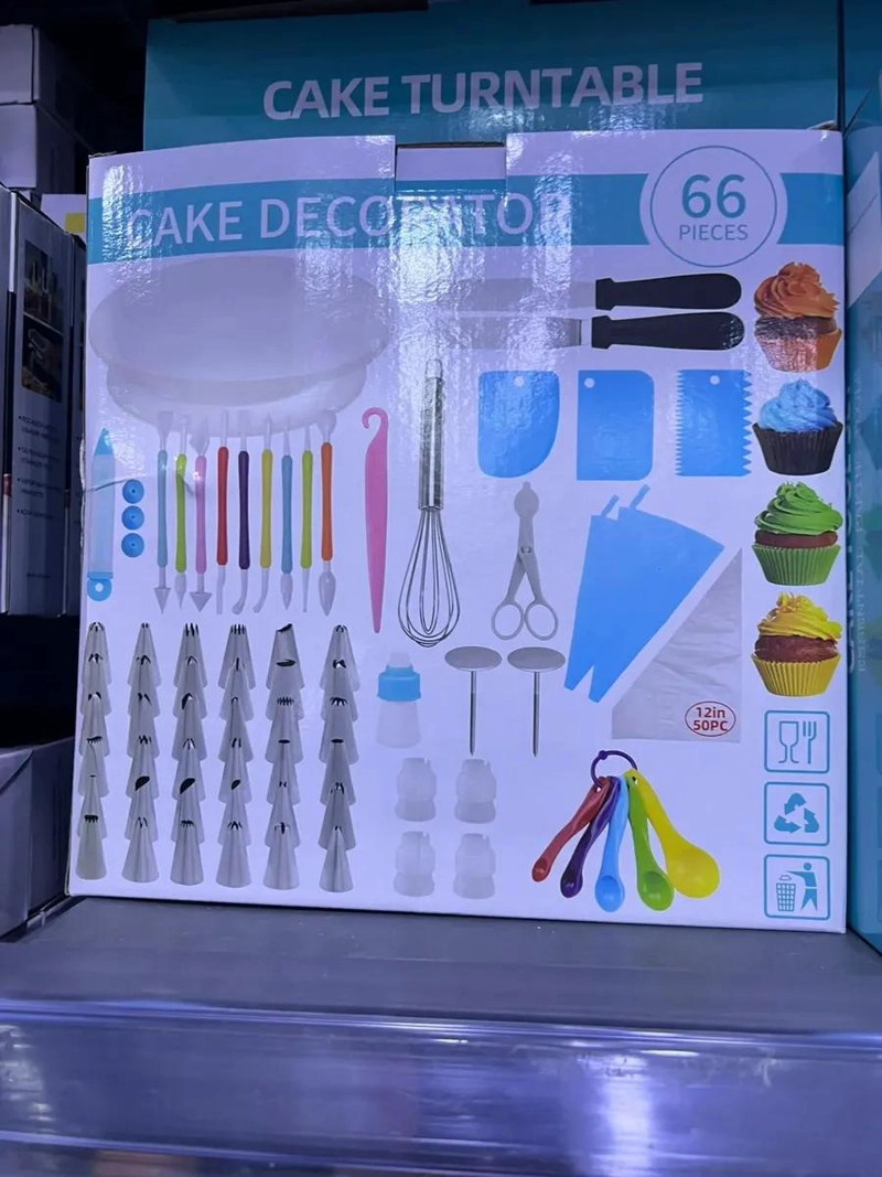 KIT COMPLETO DE REPOSTERIA CON PLATO GIRATORIO Y ACCESORIOS PARA DECORAR TORTAS - 3