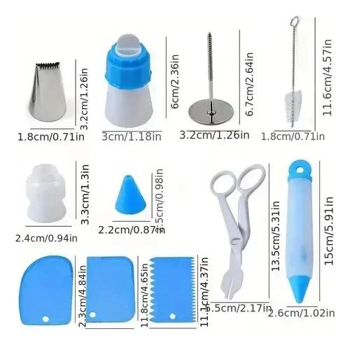 SET COMPLETO DE UTENSILIOS PARA PASTELERIA CON 66 PIEZAS Y BASE PARA TORTAS - 4