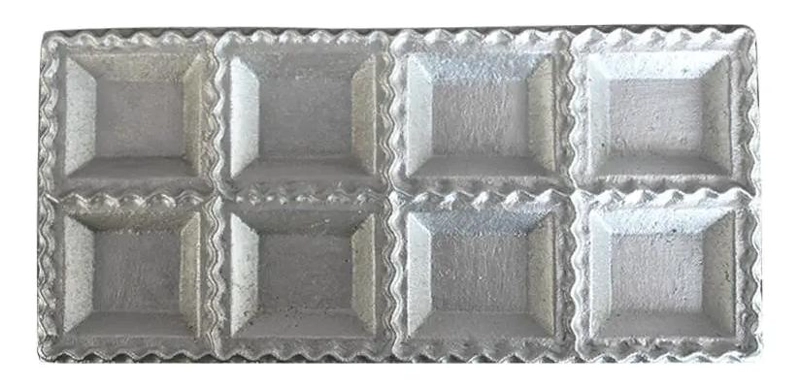 MOLDE DE ALUMINIO PARA TORTELONI CON 8 CAVIDADES RESISTENTES - 2