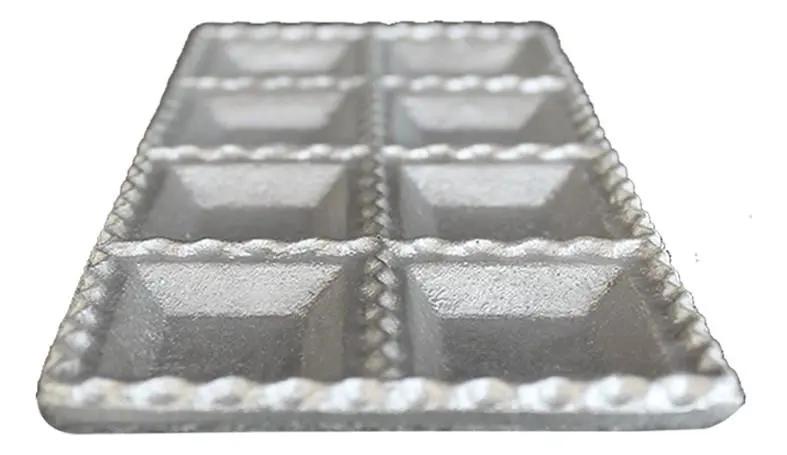 MOLDE DE ALUMINIO PARA TORTELONI CON 8 CAVIDADES RESISTENTES - 5