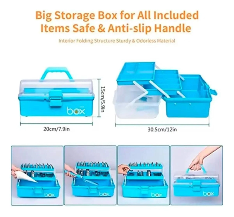 KIT COMPLETO DE UTENSILIOS PARA REPOSTERIA CON 236 PIEZAS EN MALETA DE 3 NIVELES - 3