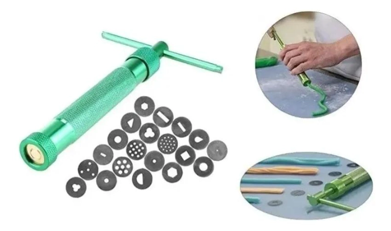 SET DE 20 DISCOS PARA EXTRUSOR DE FONDANT EN ACERO INOXIDABLE - 1