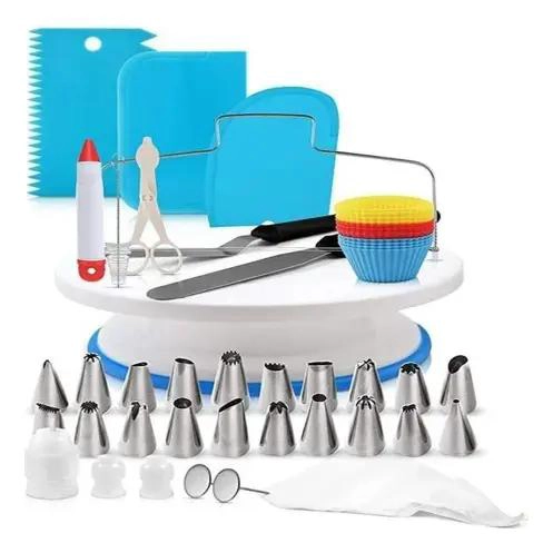 KIT COMPLETO PARA DECORACION DE REPOSTERIA CON SOPORTE GIRATORIO Y 106 PIEZAS - 2