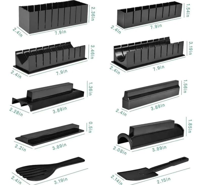 KIT PARA PREPARAR SUSHI CON MOLDES DE DIFERENTES FORMAS - 2