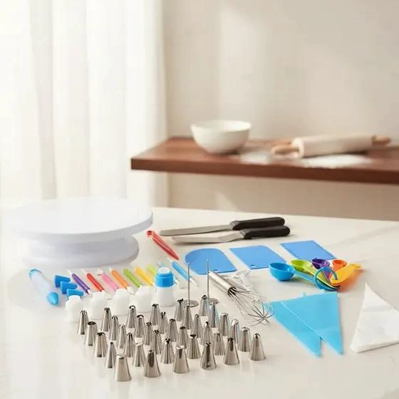 KIT COMPLETO PARA DECORACION DE PASTELES CON 66 PIEZAS Y BOQUILLAS VARIADAS - 1