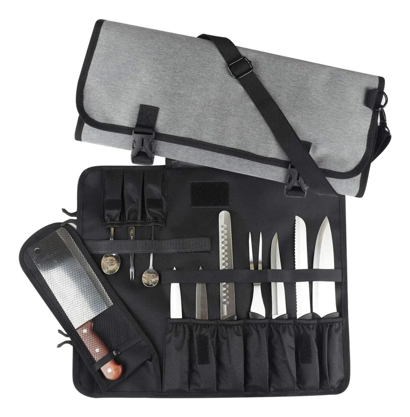 BOLSO PORTA CUCHILLOS PARA COCINA, CHEF, PARRILLA Y PICNIC - 1