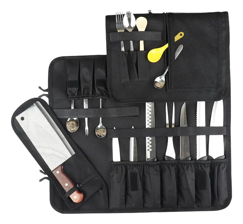 BOLSO PORTA CUCHILLOS PARA COCINA, CHEF, PARRILLA Y PICNIC - 2