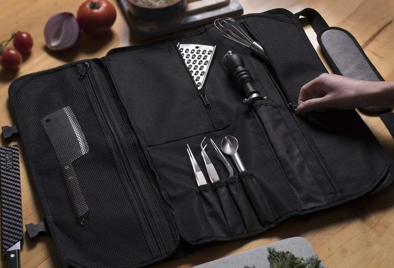 BOLSO PORTA CUCHILLOS PARA COCINA, CHEF, PARRILLA Y PICNIC - 4