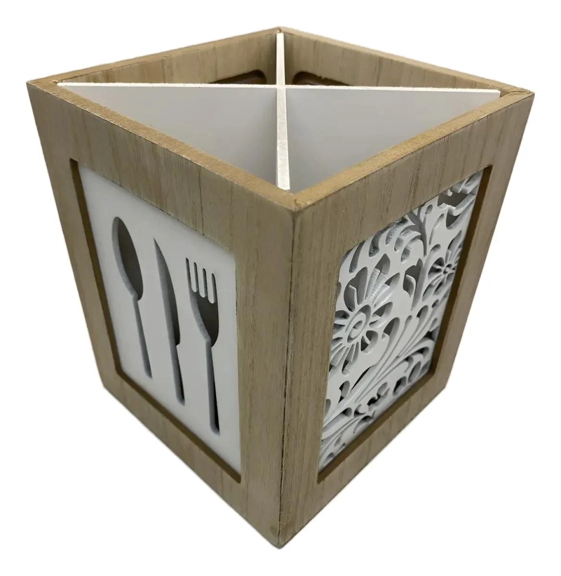 ORGANIZADOR DE UTENSILIOS PARA COCINA CON COMPARTIMENTOS PARA CUBIERTOS Y OTROS - 2