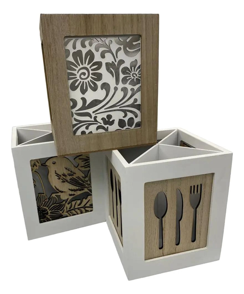 ORGANIZADOR DE UTENSILIOS PARA COCINA CON COMPARTIMENTOS PARA CUBIERTOS Y OTROS - 3