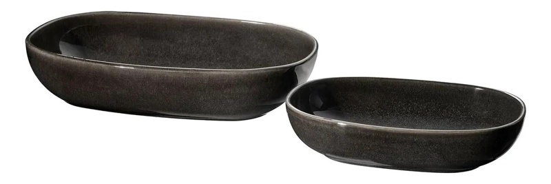 SET DE 2 MOLDES PARA HORNO RESISTENTES Y DURADEROS COLOR GRIS - 1