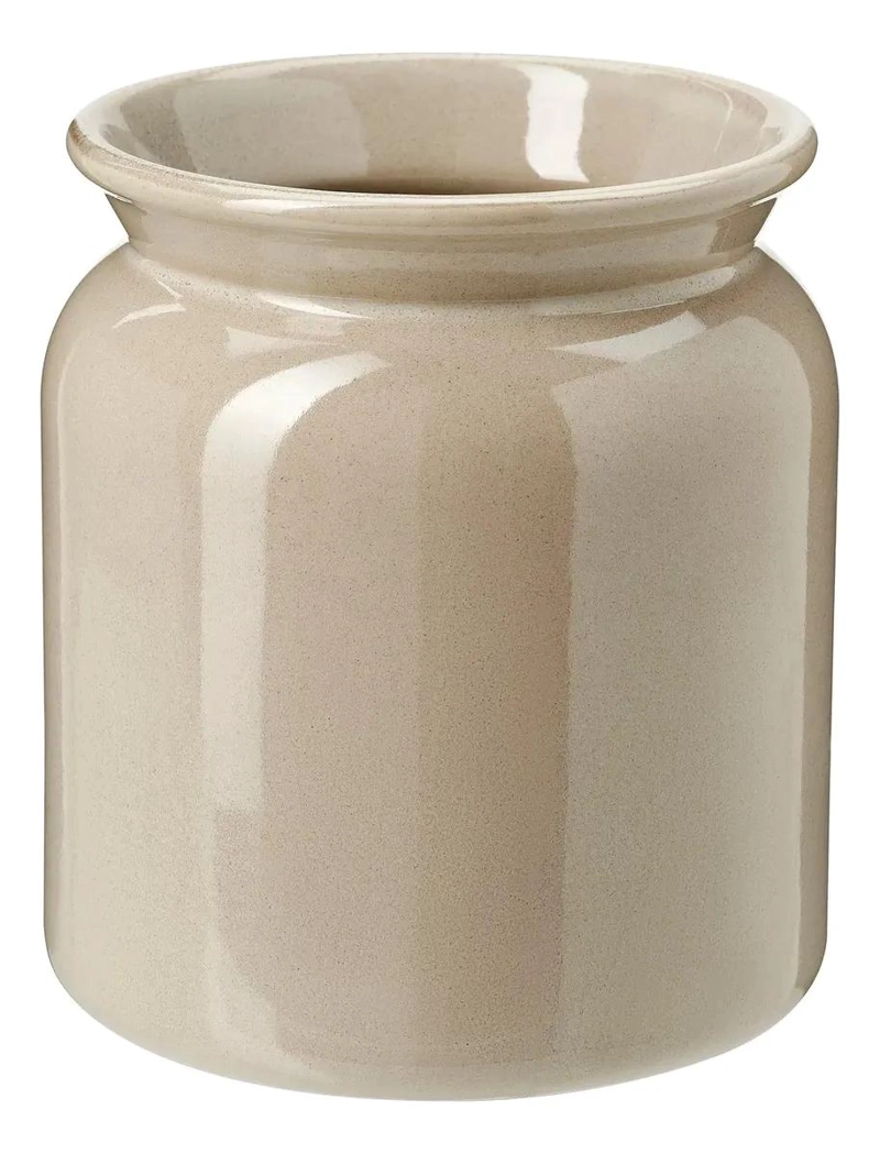 SOPORTE PARA UTENSILIOS DE COCINA EN CERAMICA BEIGE DE 15 CM - 1