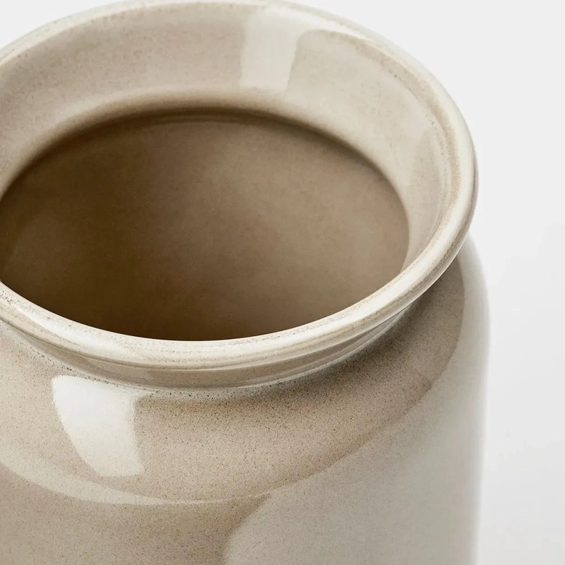 SOPORTE PARA UTENSILIOS DE COCINA EN CERAMICA BEIGE DE 15 CM - 5
