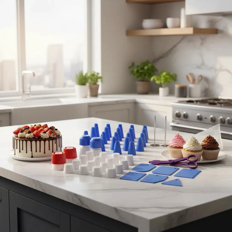 KIT COMPLETO DE REPOSTERIA CON 65 PIEZAS PARA DECORAR TORTAS Y CUPCAKES - 3