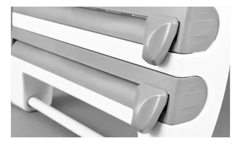PORTARROLLO DISPENSADOR MULTIFUNCIONAL 4 EN 1 PARA COCINA CON CORTE FACIL - 2