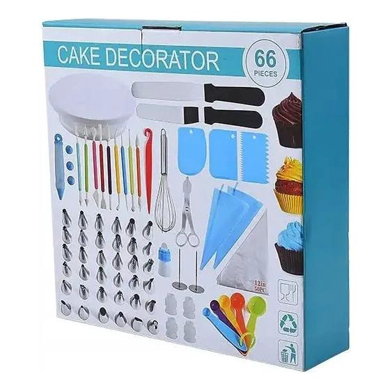SET COMPLETO PARA REPOSTERIA CON PLATO GIRATORIO Y 66 PIEZAS DE DECORACION - 1