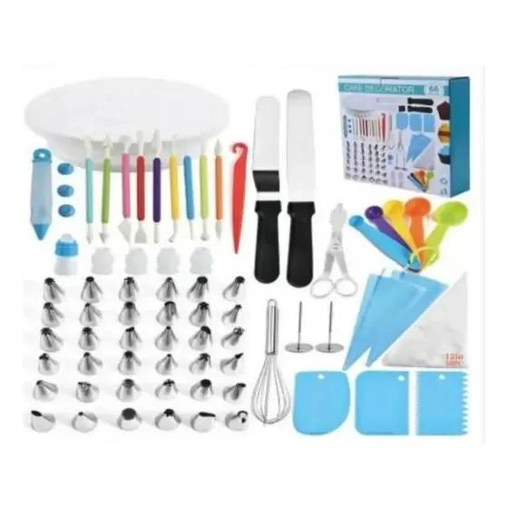 SET COMPLETO PARA REPOSTERIA CON PLATO GIRATORIO Y 66 PIEZAS DE DECORACION - 2