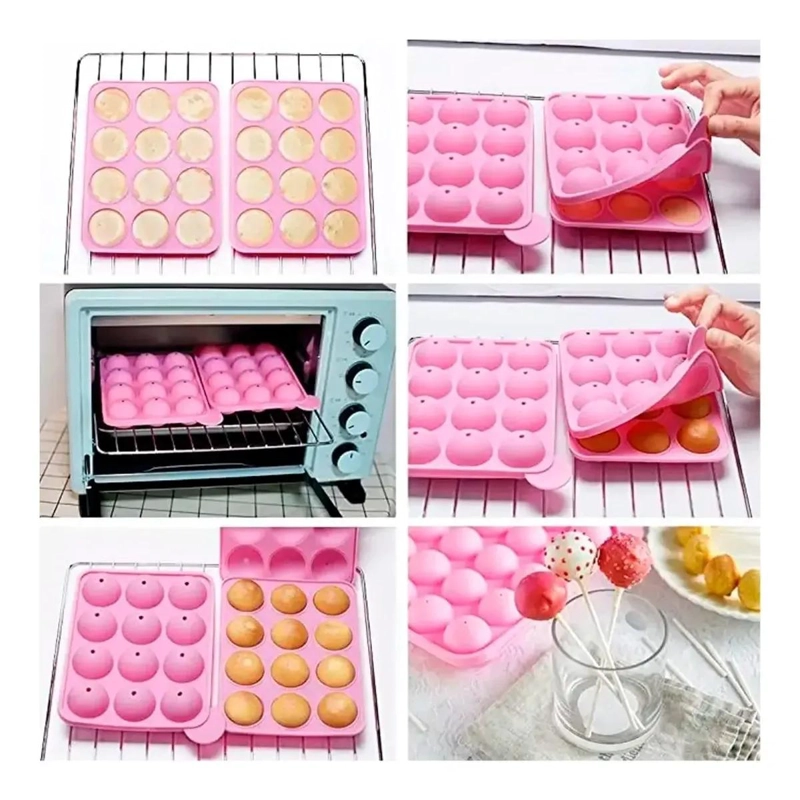 KIT COMPLETO PARA CAKE POP CON MOLDES, BOQUILLAS Y BANDEJA - 4