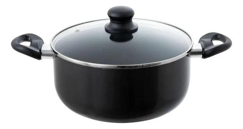 OLLA DE ALUMINIO ANTIADHERENTE DE 24 CM Y 4 LITROS CON TAPA - 1