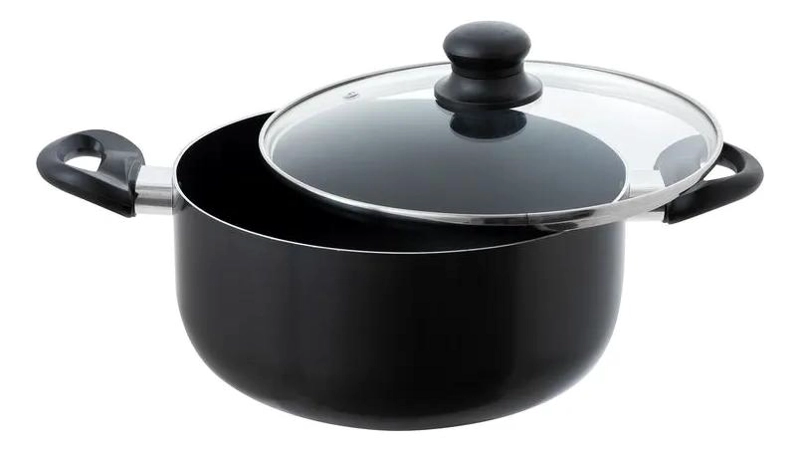 OLLA DE ALUMINIO ANTIADHERENTE DE 24 CM Y 4 LITROS CON TAPA - 3