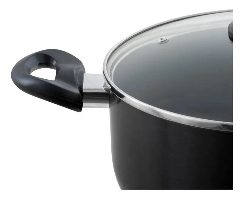 OLLA DE ALUMINIO ANTIADHERENTE DE 24 CM Y 4 LITROS CON TAPA - 4