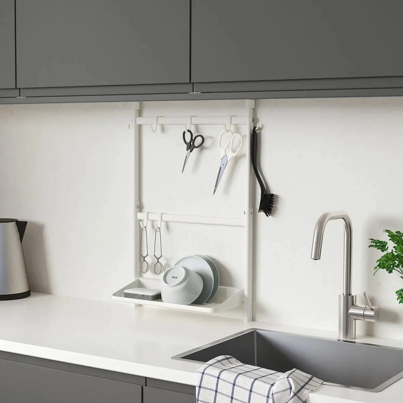 SET ORGANIZADOR PARA COCINA DE PARED EN ACERO DE 45.7 CM - 2