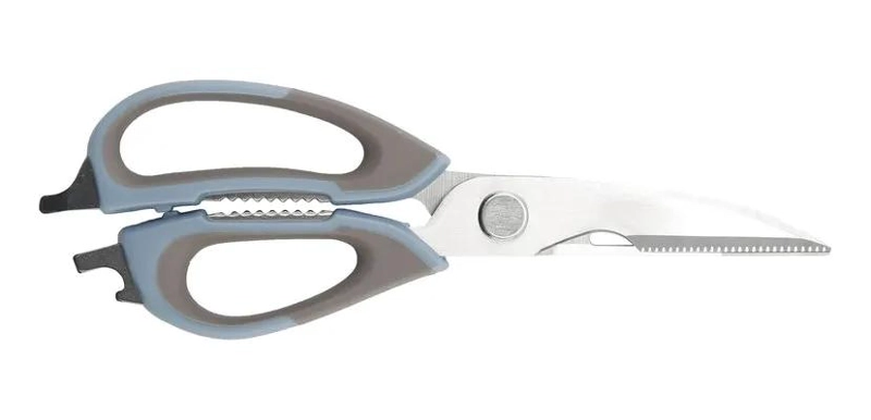 TIJERA DE COCINA MULTIUSO DE 22.6 CM EN ACERO INOXIDABLE CON MANGO AZUL - 3