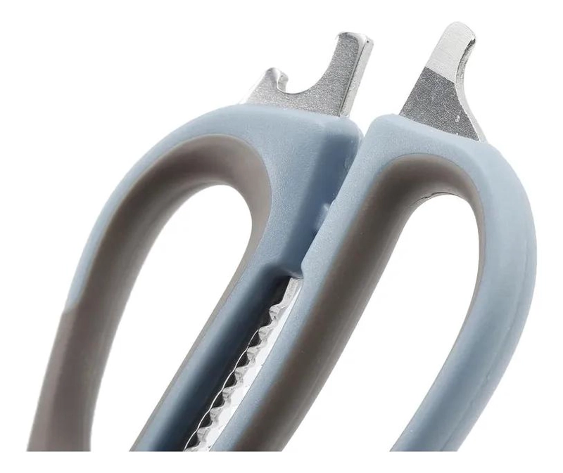 TIJERA DE COCINA MULTIUSO DE 22.6 CM EN ACERO INOXIDABLE CON MANGO AZUL - 5