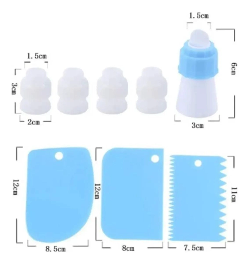 KIT COMPLETO DE DECORACION PARA PASTELES CON 66 PIEZAS VARIADAS - 3