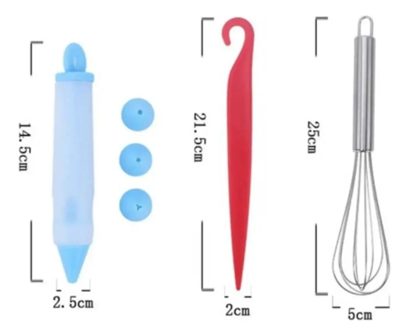 KIT COMPLETO DE DECORACION PARA PASTELES CON 66 PIEZAS VARIADAS - 4