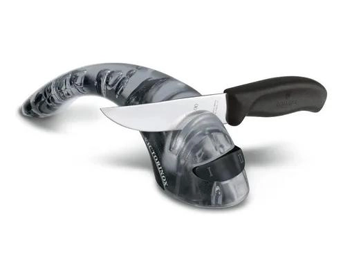 AFILADOR DE CUCHILLOS MANUAL PARA COCINA CON DISEÑO ERGONOMICO NEGRO - 2