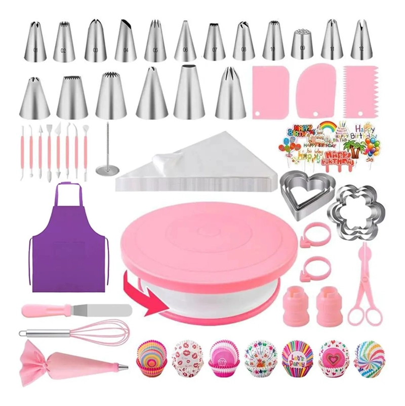 SET COMPLETO DE 286 UTENSILIOS PARA HORNEAR CON BOCA GIRATORIA - 1