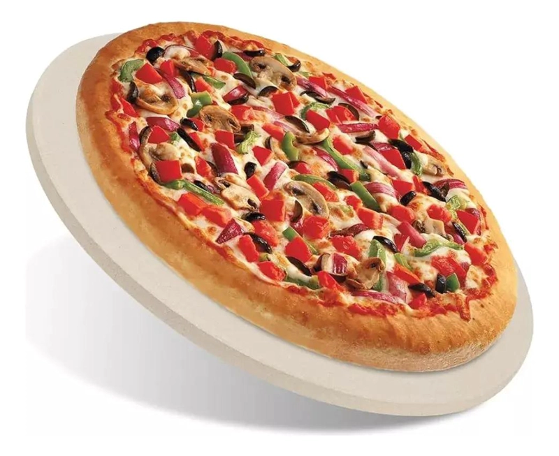 PIEDRA PARA PIZZA REDONDA DE 38 CM DE DIAMETRO Y 1.5 CM DE GROSOR - 1