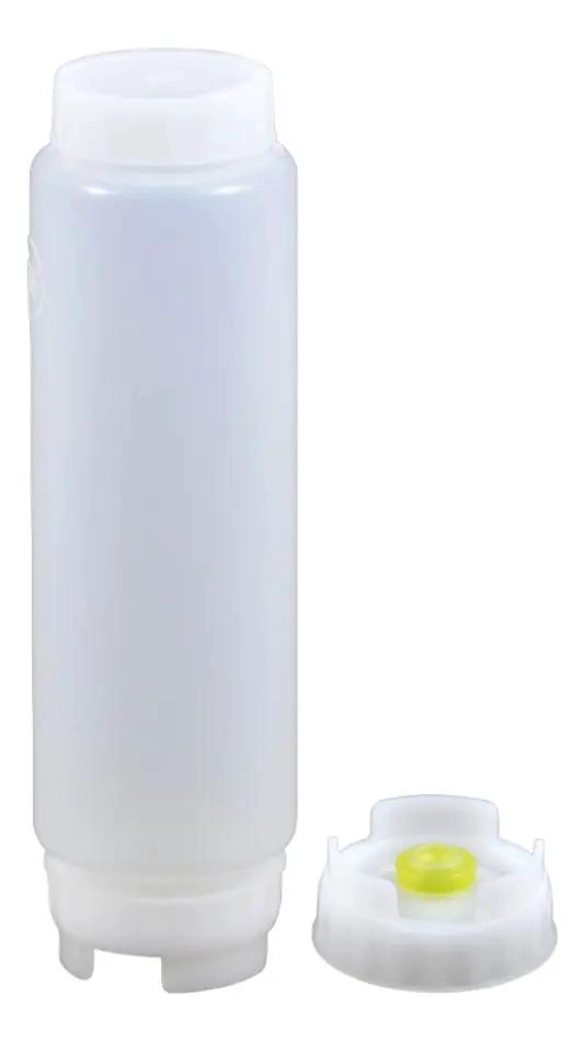 TUBO DOSIFICADOR DE 473 ML CON VALVULA AMARILLA PARA SALSAS Y JARABES - 1