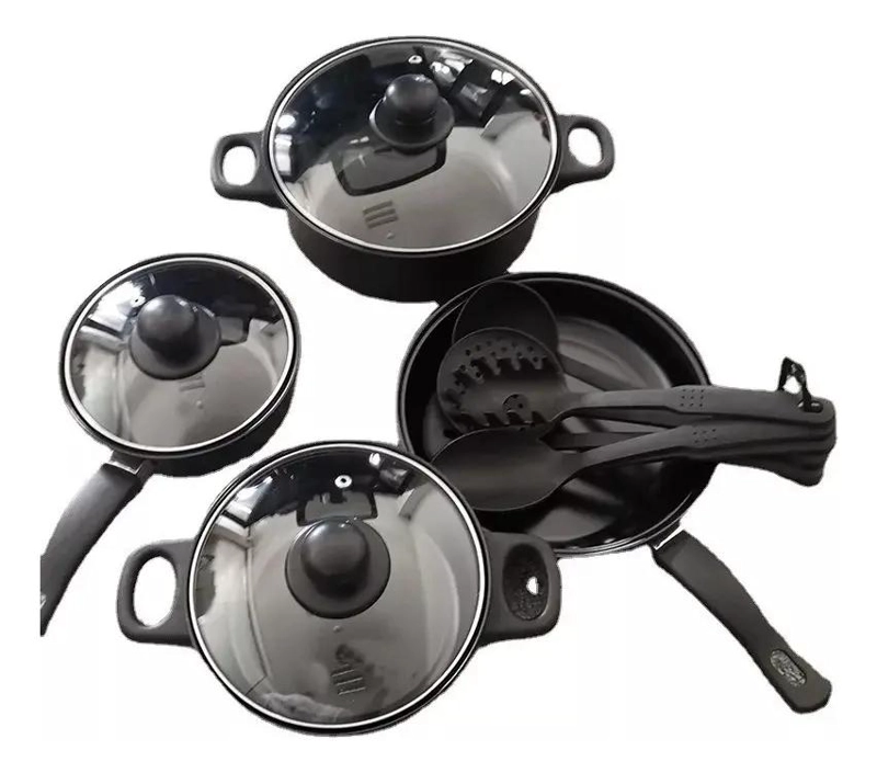 JUEGO COMPLETO DE OLLAS ANTIADHERENTES CON UTENSILIOS DE COCINA 13 PIEZAS - 3