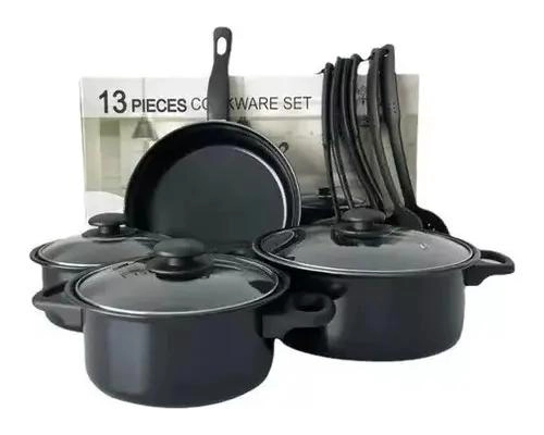 JUEGO DE OLLAS ANTIADHERENTES CON UTENSILIOS DE COCINA 13 PIEZAS - 1