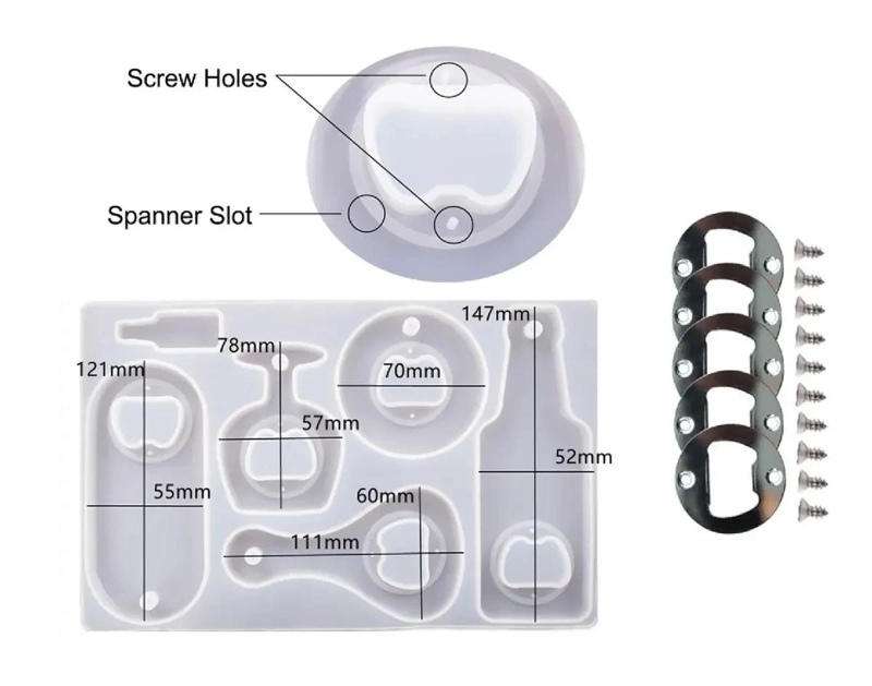 MOLDE PARA RESINA CON DISEÑO DE DESTAPADOR RESISTENTE Y DETALLADO - 3
