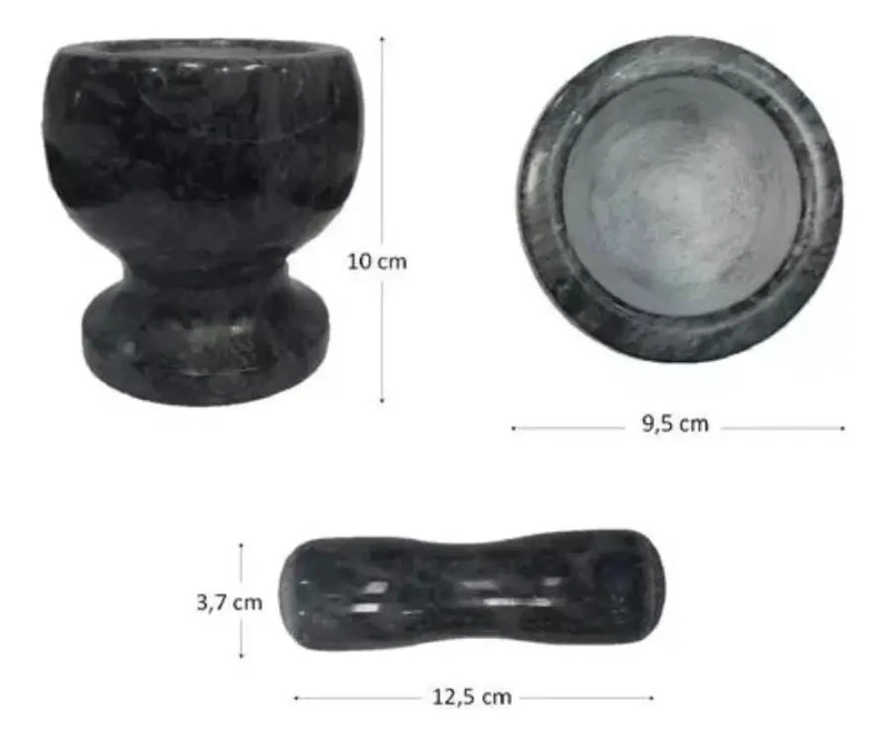 MORTERO DE GRANITO PARA COCINA CON TRITURADOR DE ALIMENTOS INTEGRADO - 3